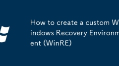 How to create a custom Windows Recovery Environment (WinRE)