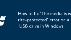 How to fix 'The media is write-protected' error on a USB drive in Windows