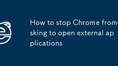 So verhindern Sie Chrome daran, externe Anwendungen zu ?ffnen