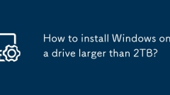 Wie installiere ich Windows auf einem Laufwerk größer als 2 TB?