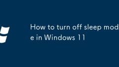 How to turn off sleep mode in Windows 11