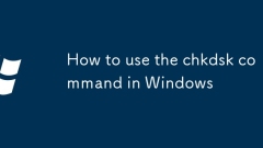 How to use the chkdsk command in Windows