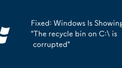 Fixed: Windows Is Showing 'The recycle bin on C:\ is corrupted'
