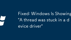 Fixed: Windows Is Showing 'A thread was stuck in a device driver'