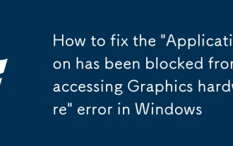 Windows에서 'Application Hardware에 액세스하지 못하는 응용 프로그램'오류를 수정하는 방법