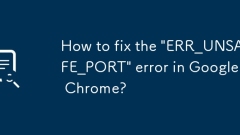 Chrome?? 'err_unsafe_port'??? ???? ??? ??????