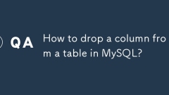 Comment laisser tomber une colonne d'une table dans MySQL?