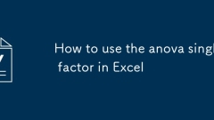 Cara menggunakan faktor tunggal ANOVA di Excel