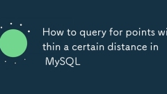 Comment interroger les points à une certaine distance dans MySQL