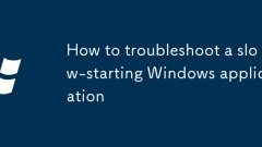 How to troubleshoot a slow-starting Windows application