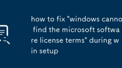 如何修复' Windows无法找到Microsoft软件许可条款”