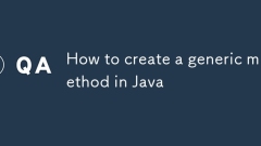 How to create a generic method in Java