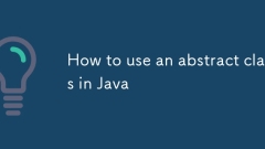 How to use an abstract class in Java