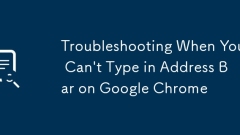 Dépannage lorsque vous ne pouvez pas taper sur la barre d'adresse sur Google Chrome