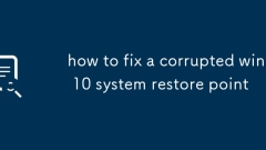 Comment réparer un point de restauration du système Win 10 corrompu