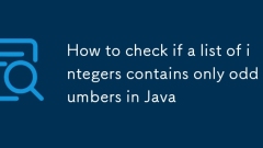 How to check if a list of integers contains only odd numbers in Java
