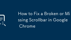 如何在Google Chrome中修复破损或缺失的滚动条