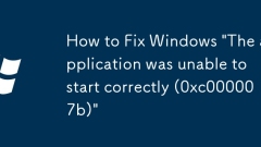 How to Fix Windows 'The application was unable to start correctly (0xc000007b)'