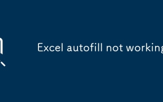 Excel Autofill ne fonctionne pas