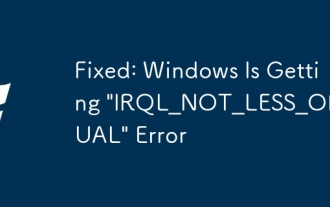 수정 : Windows가 'irql_not_less_or_equal'오류가 발생합니다