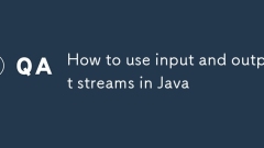 How to use input and output streams in Java