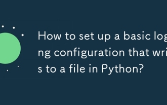 Wie richte ich eine grundlegende Protokollierungskonfiguration ein, die in eine Datei in Python schreibt?