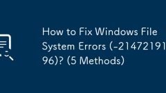 So beheben Sie Fehler mit Windows-Dateisystemen (-2147219196)? (5 Methoden)