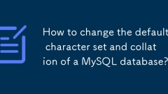 Comment modifier le jeu de caractères par défaut et la collation d'une base de données MySQL?