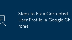 Steps to Fix a Corrupted User Profile in Google Chrome