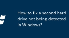 How to fix a second hard drive not being detected in Windows?