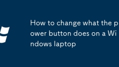 How to change what the power button does on a Windows laptop