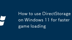 How to use DirectStorage on Windows 11 for faster game loading