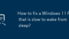 How to fix a Windows 11 PC that is slow to wake from sleep?