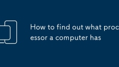 How to find out what processor a computer has