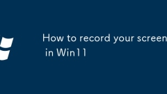 How to record your screen in Win11