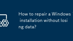 How to repair a Windows 10 installation without losing data?