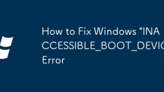 How to Fix Windows 'INACCESSIBLE_BOOT_DEVICE' Error