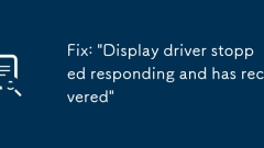 Fix: 'Display driver stopped responding and has recovered'