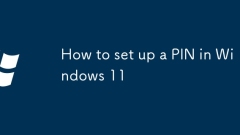 How to set up a PIN in Windows 11