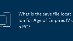 What is the save file location for Age of Empires IV on PC?