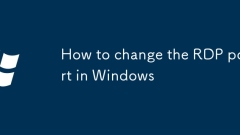 How to change the RDP port in Windows