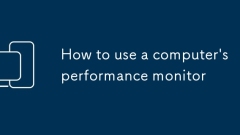 How to use a computer's performance monitor