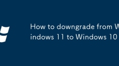 How to downgrade from Windows 11 to Windows 10