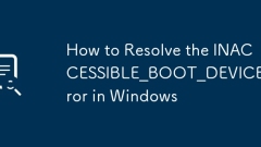 How to Resolve the INACCESSIBLE_BOOT_DEVICE Error in Windows