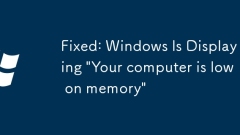 Fixed: Windows Is Displaying 'Your computer is low on memory'
