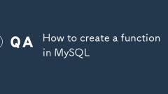 Comment créer une fonction dans MySQL