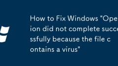 How to Fix Windows 'Operation did not complete successfully because the file contains a virus'