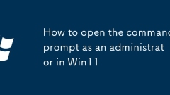 How to open the command prompt as an administrator in Win11