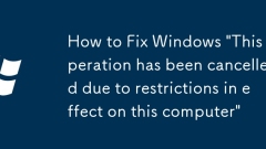 How to Fix Windows 'This operation has been cancelled due to restrictions in effect on this computer'