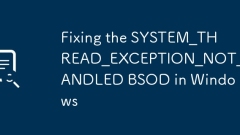 Fixing the SYSTEM_THREAD_EXCEPTION_NOT_HANDLED BSOD in Windows
